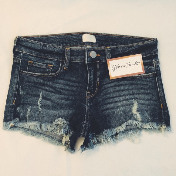 Glamvault Pants - Distressed Frayed Shorts